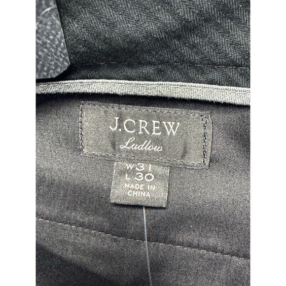 NWT J. Crew Men's Ludlow Slim Tapered Leg Blue Wool Dress Pants - Size 31x27.5 - Picture 6 of 10
